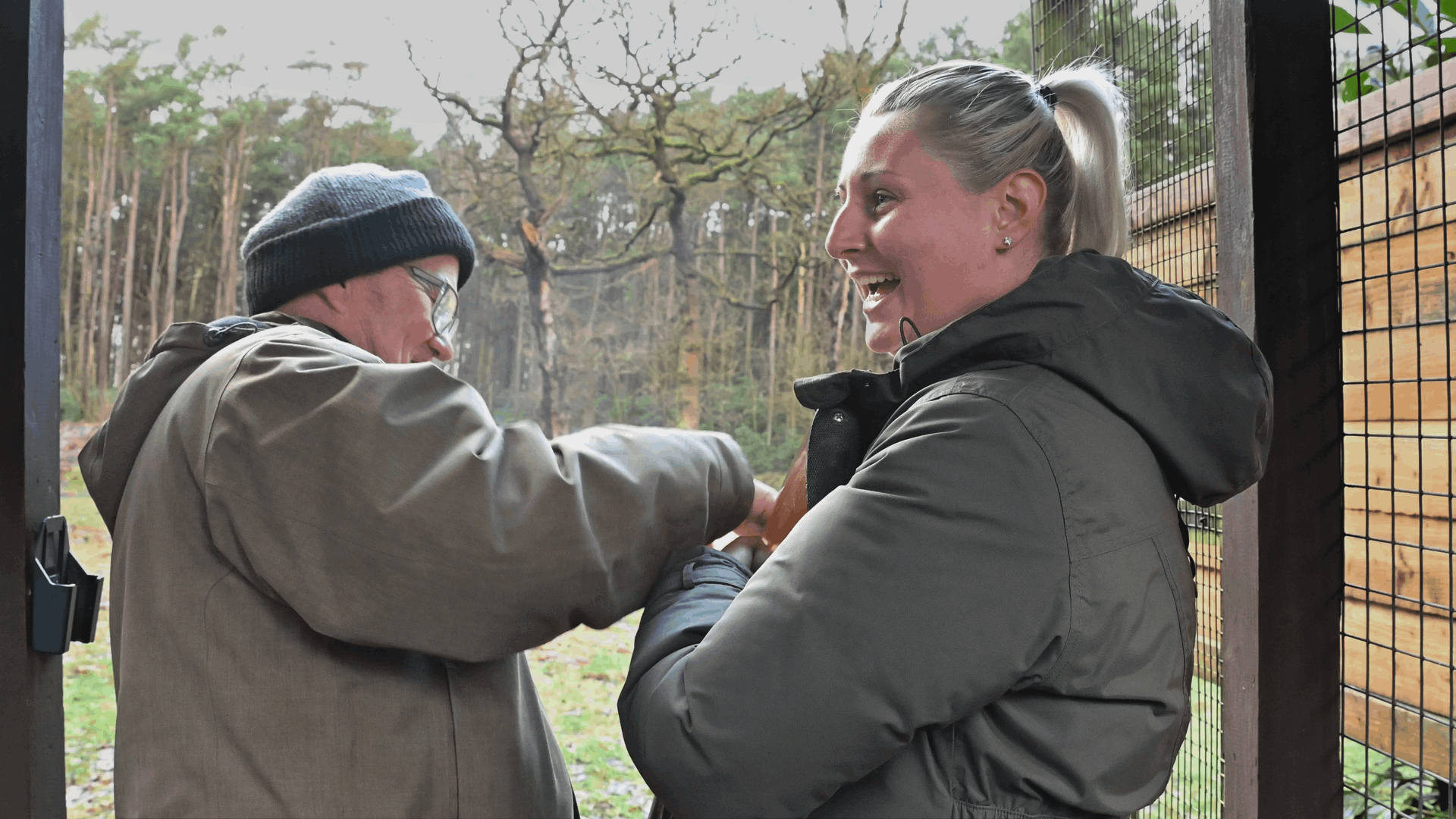lady clay pigeon shooter having a great time her family and friends at Manchester clay pigeon club